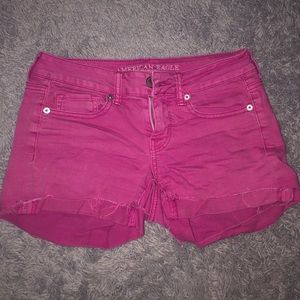 AE pink shorts